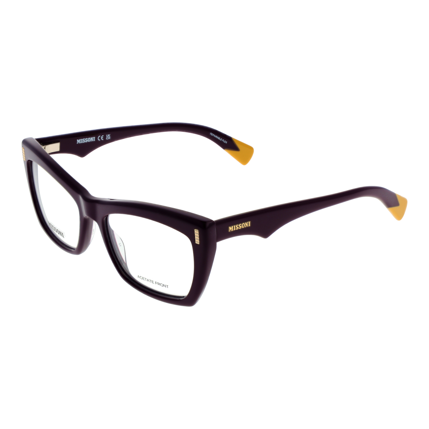 Missoni Fjärilsform Glasögonbåge i Lila