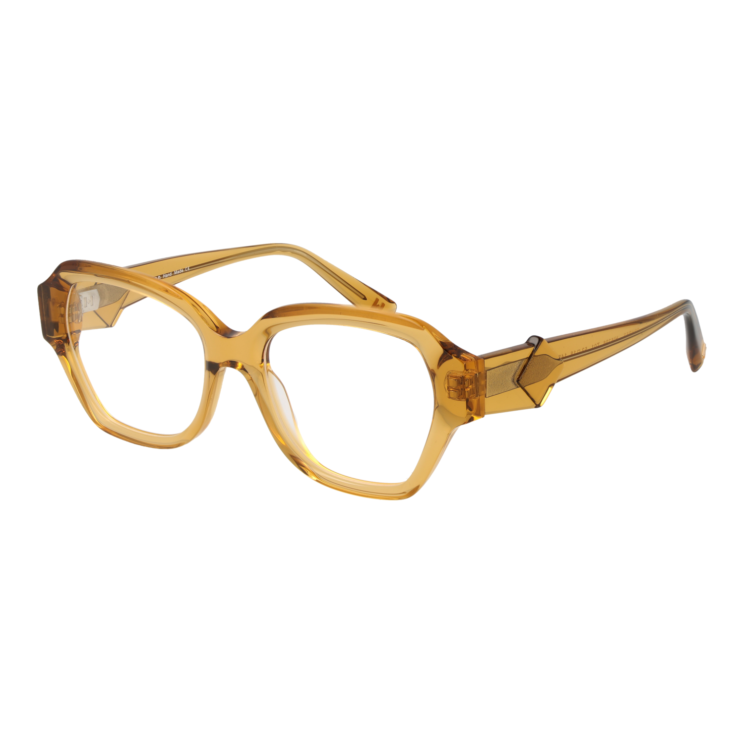 Ana Hickmann Fyrkantig Glasögonbåge i Gul