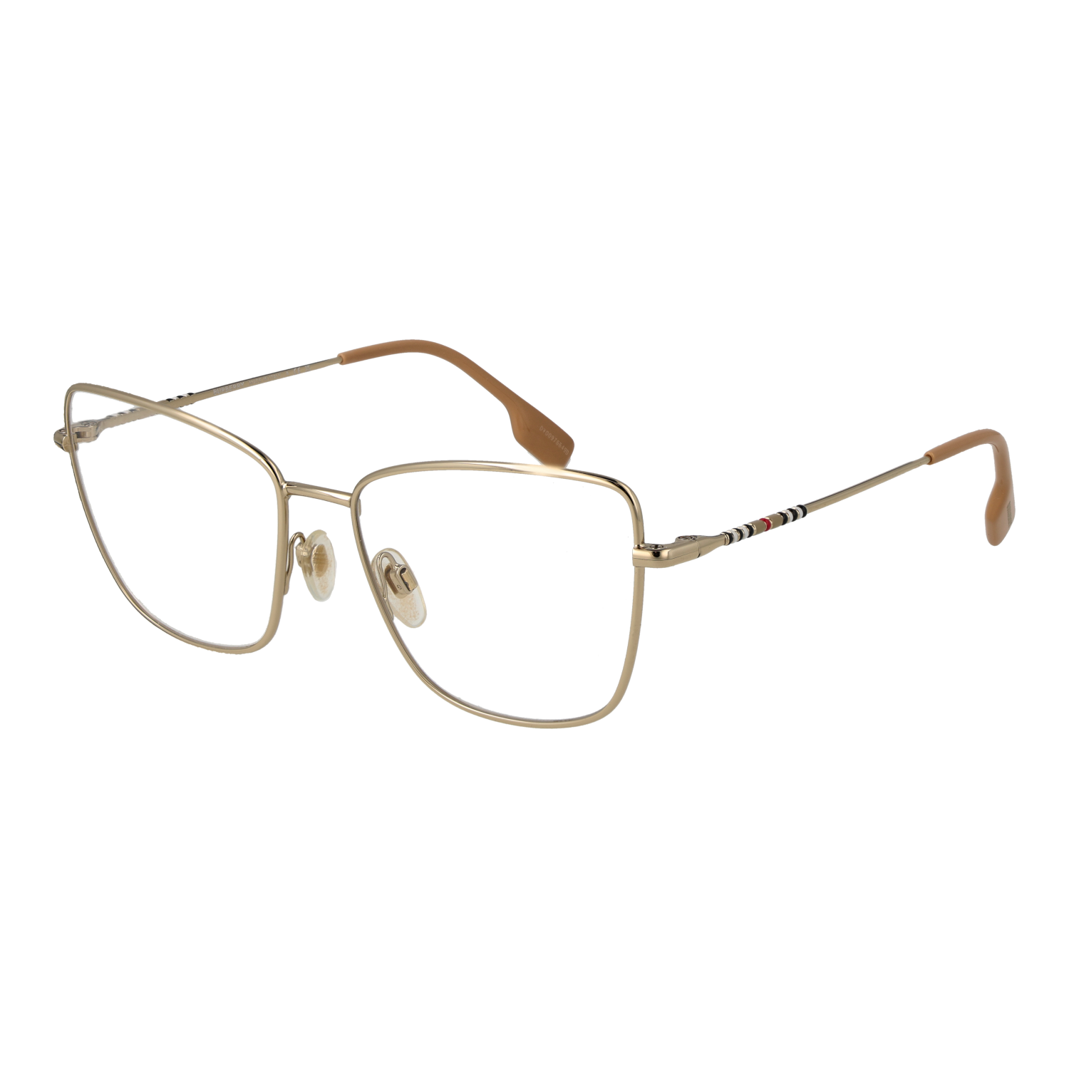 Burberry Fjärilsform Glasögonbåge i Guld