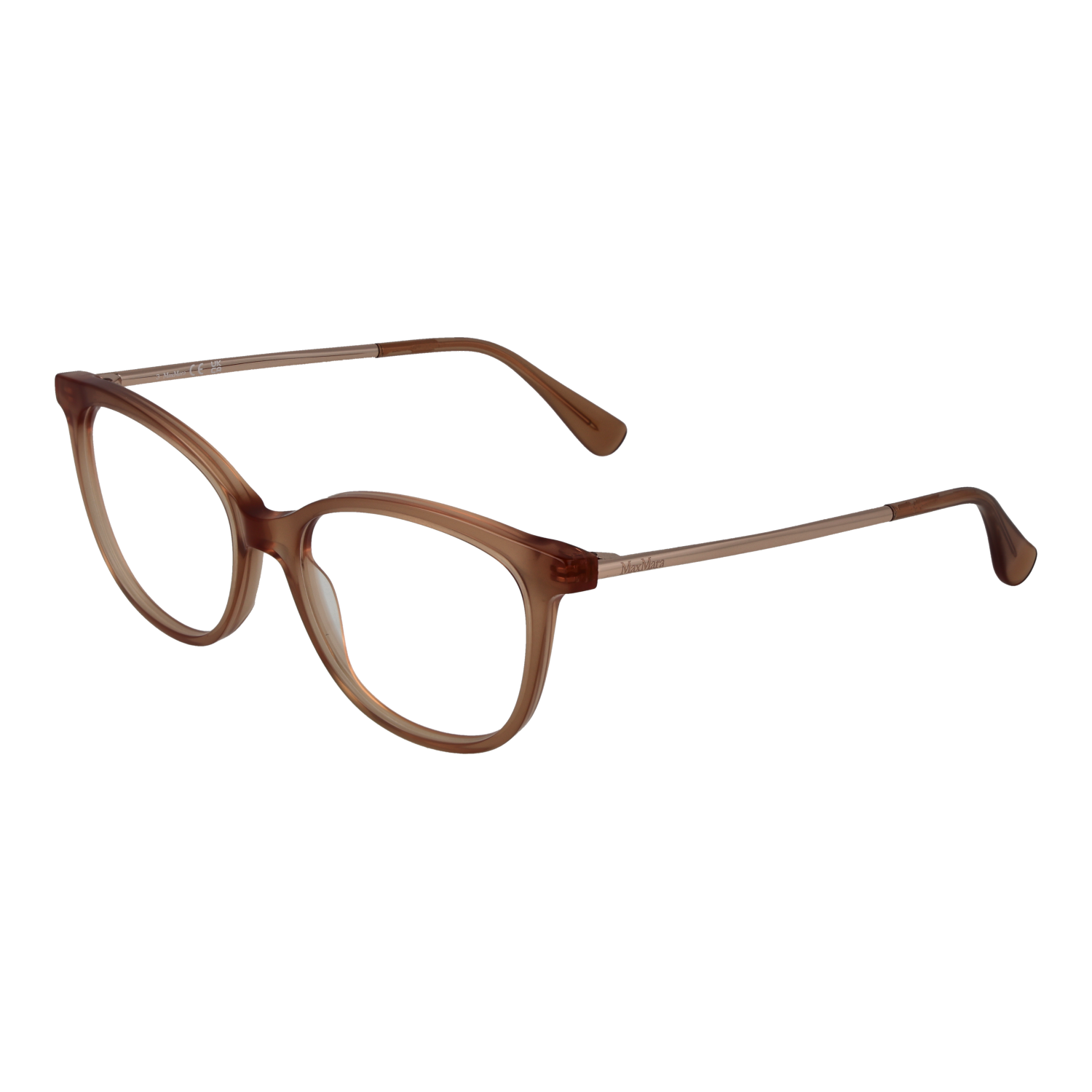 Max Mara Fjärilsform Glasögonbåge i Brun