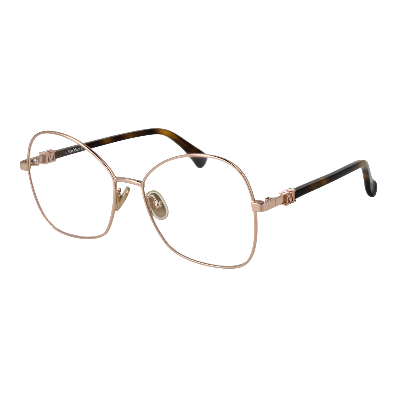 Max Mara Fjärilsform Glasögonbåge i Roséguld