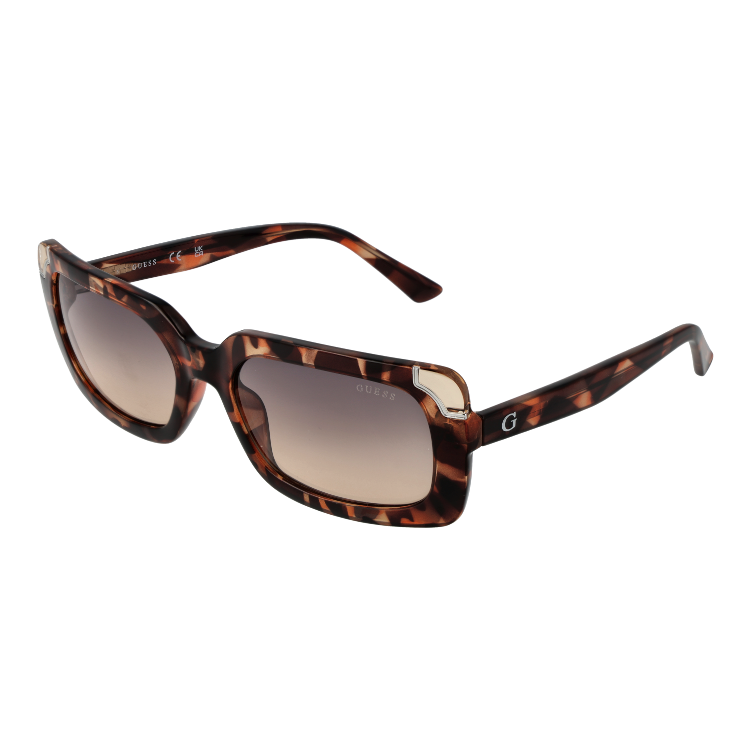 Guess Rektangulära Solglasögon i Brun