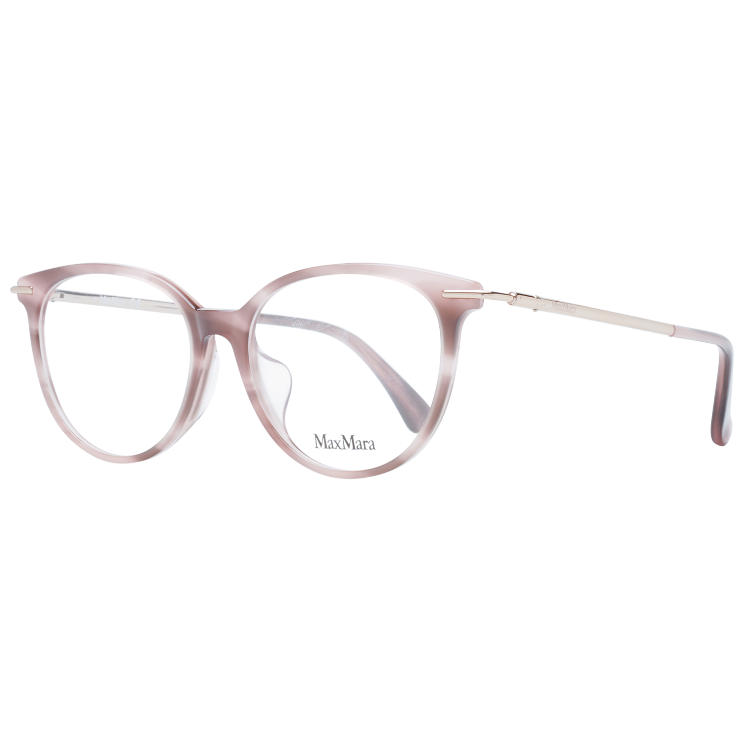 Max Mara Rund Glasögonbåge i Ros