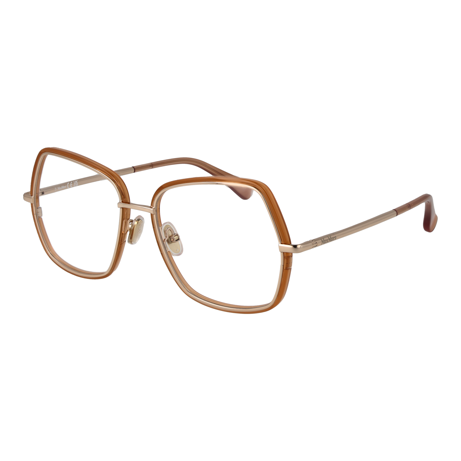 Max Mara Geometrisk Glasögonbåge i Guld