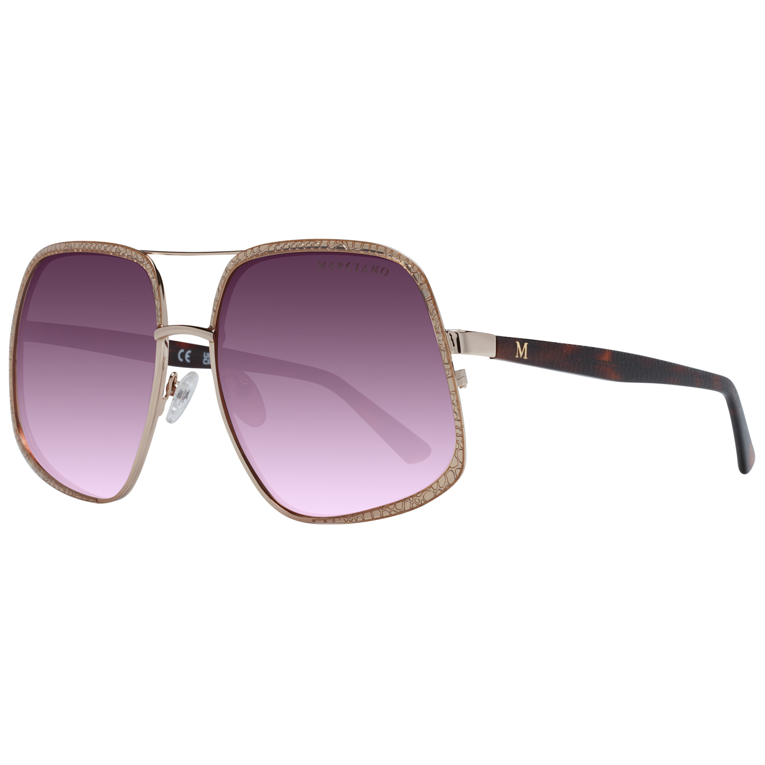 Marciano by Guess Fyrkantiga Solglasögon i Guld