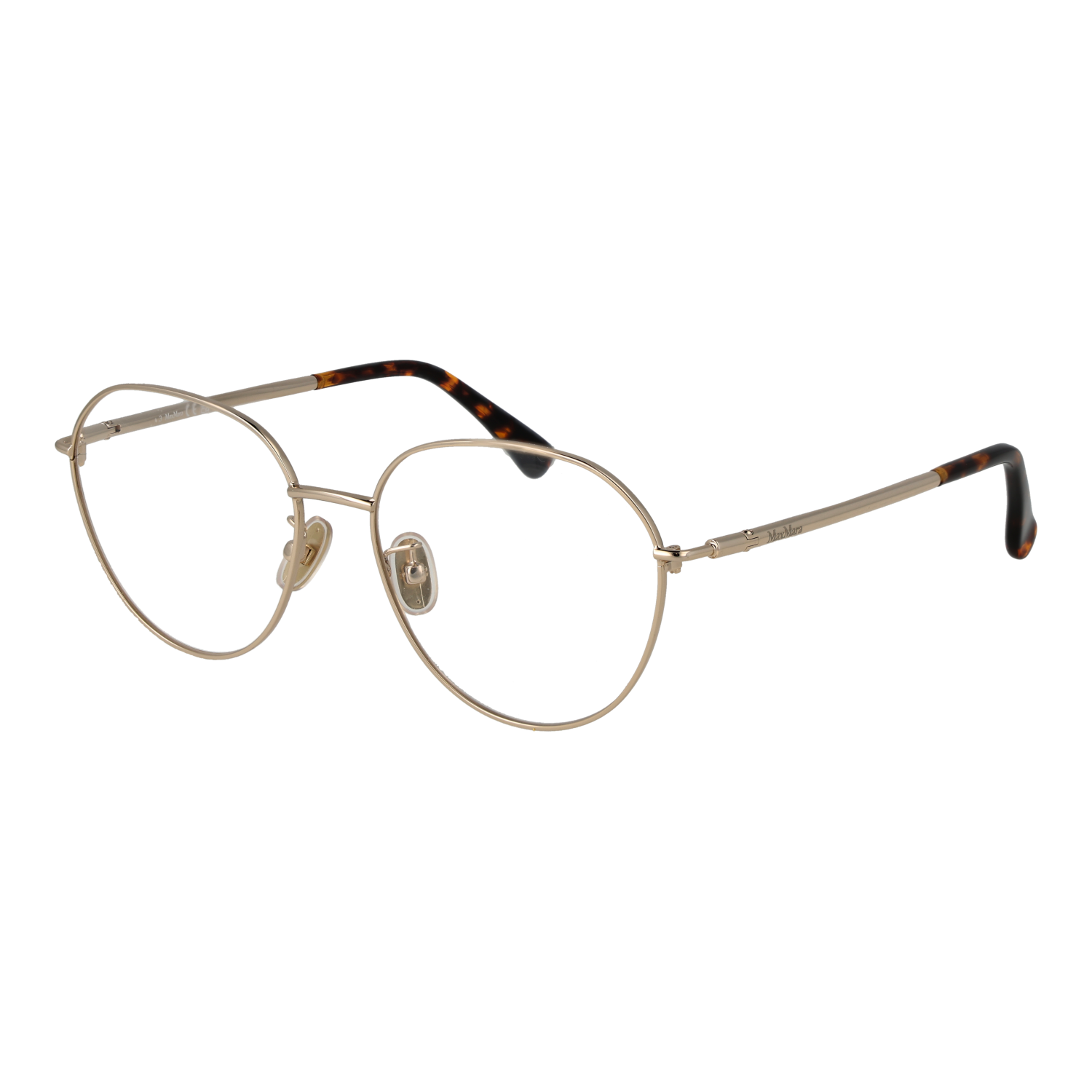 Max Mara Rund Glasögonbåge i Guld