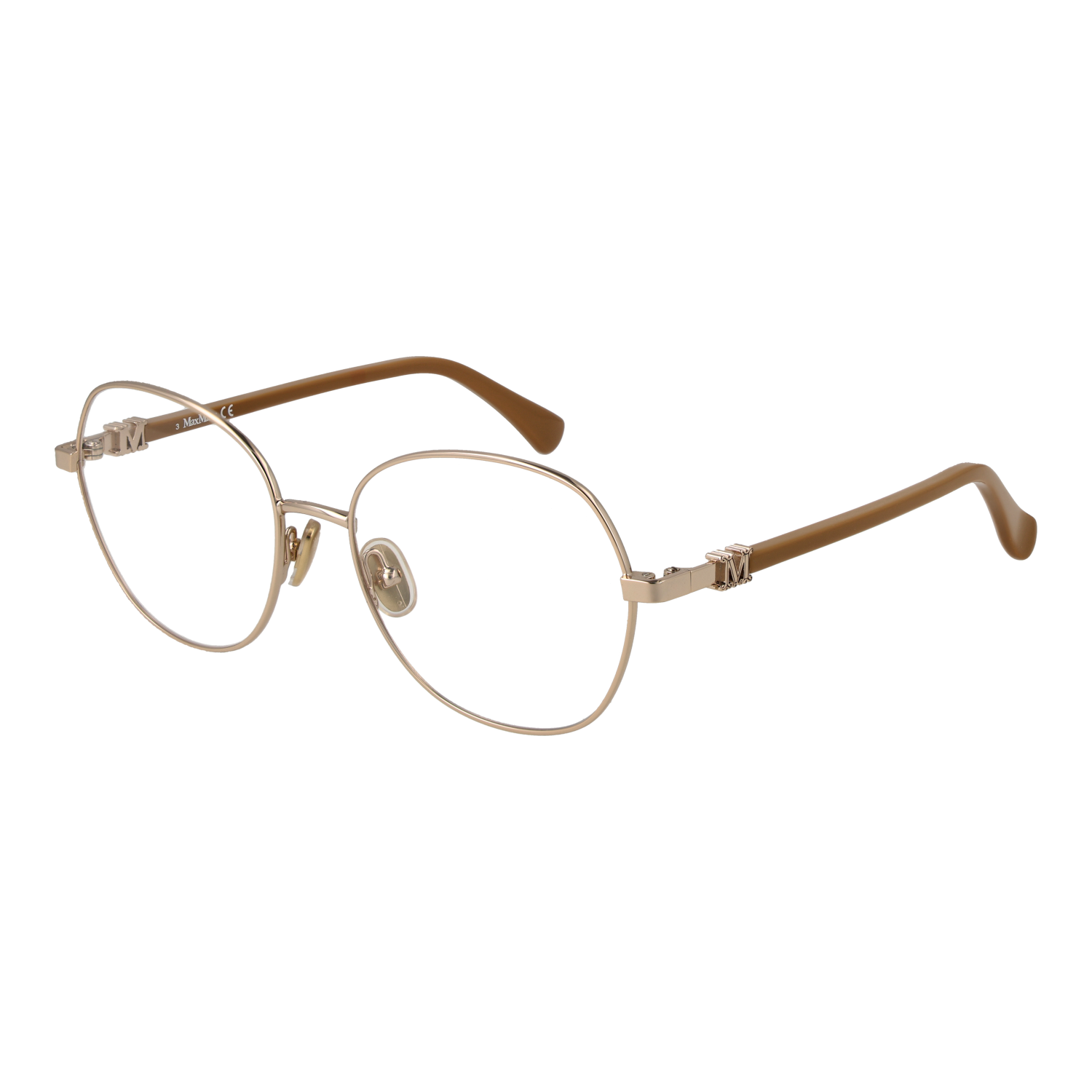 Max Mara Fjärilsform Glasögonbåge i Guld