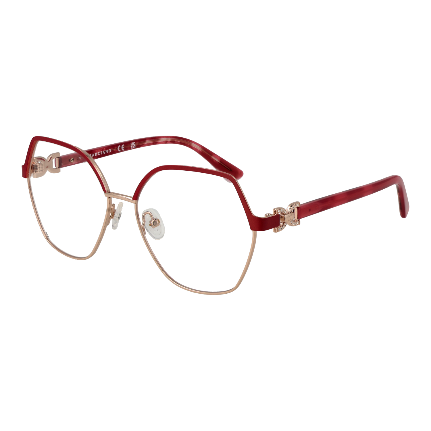 Marciano by Guess Fyrkantig Glasögonbåge i Röd
