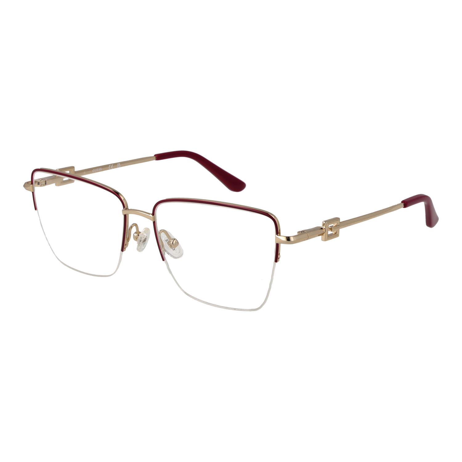 Guess Rektangulär Glasögonbåge i Röd