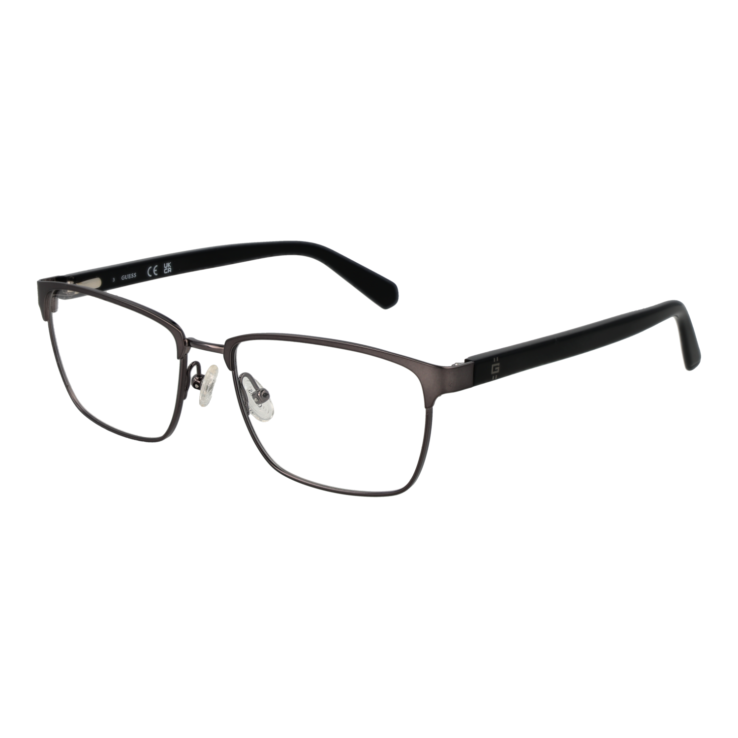 Guess Rektangulär Glasögonbåge i Gunmetal