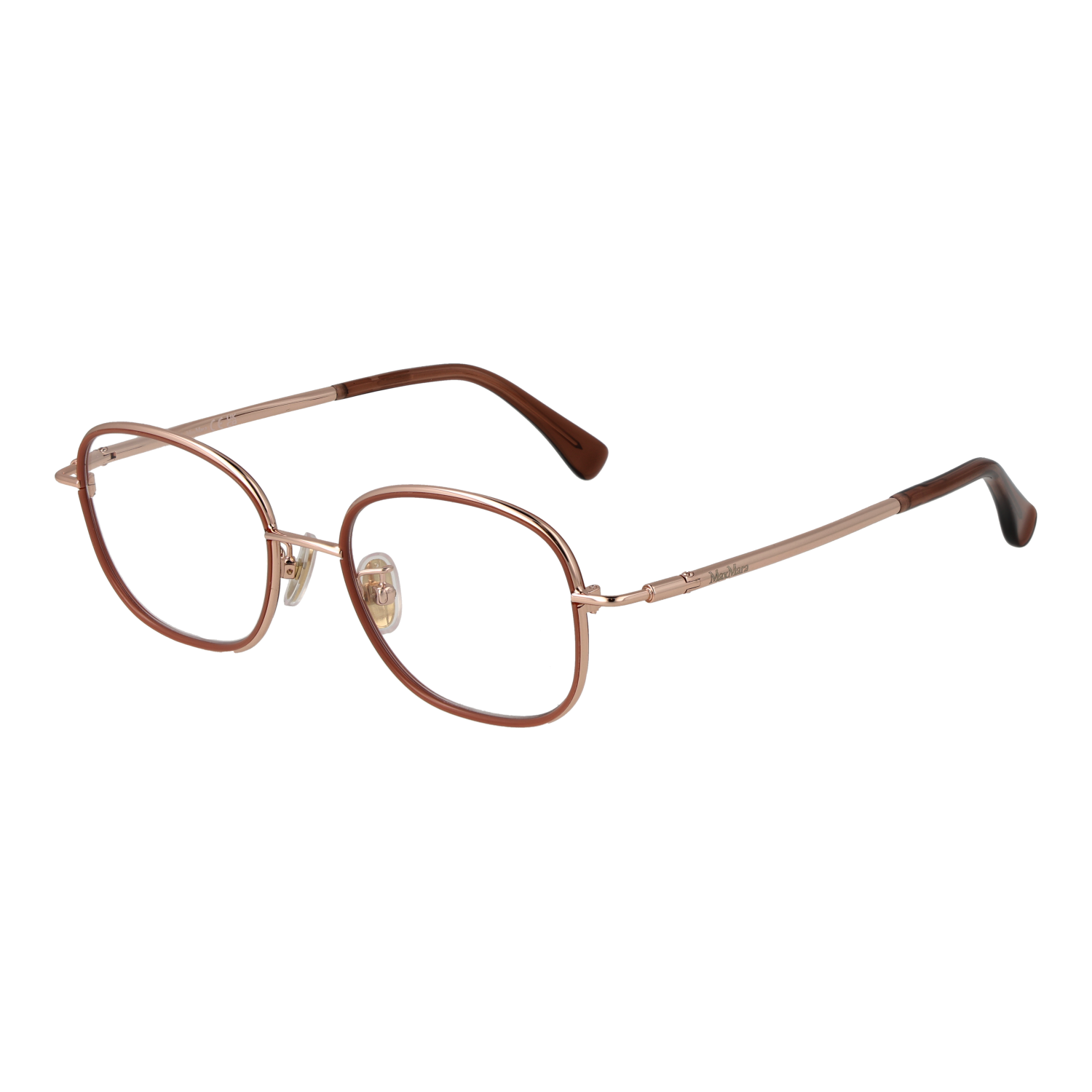Max Mara Rund Glasögonbåge i Roséguld