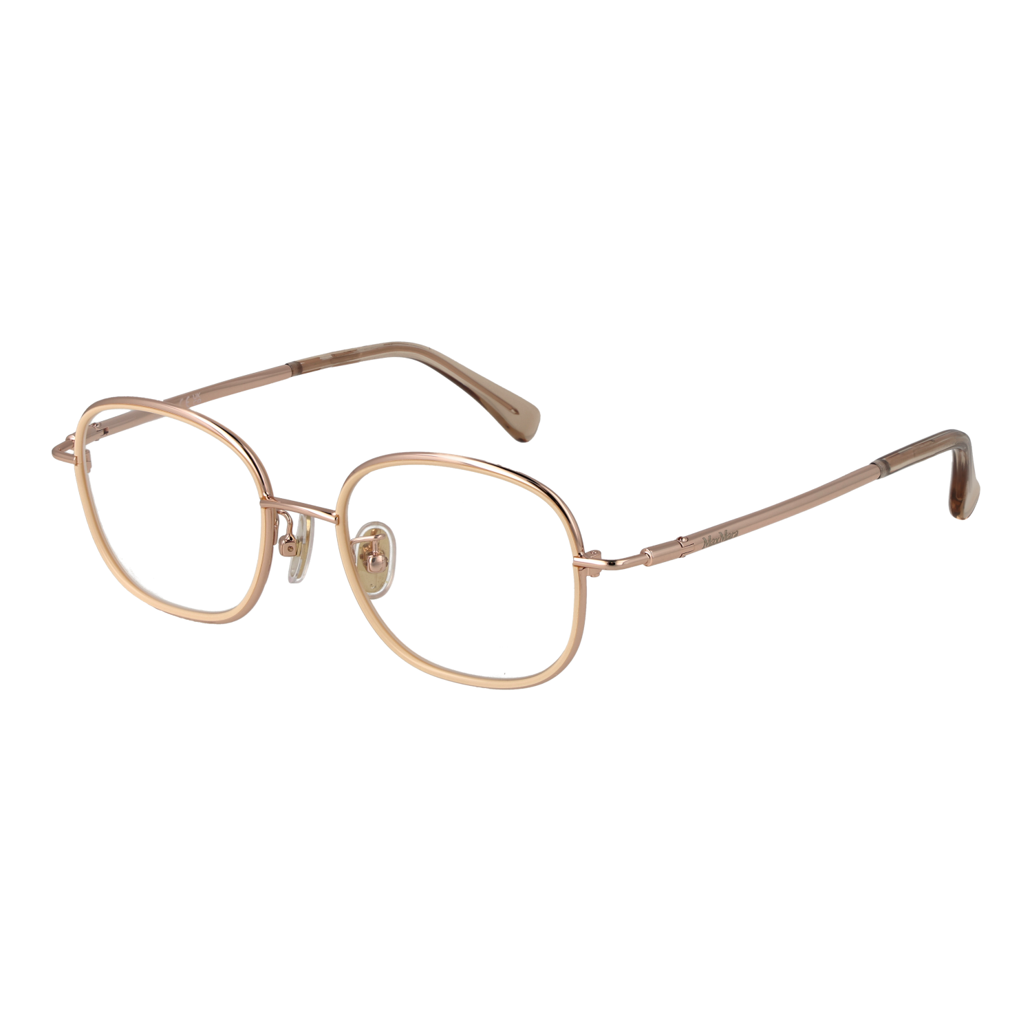 Max Mara Rund Glasögonbåge i Roséguld