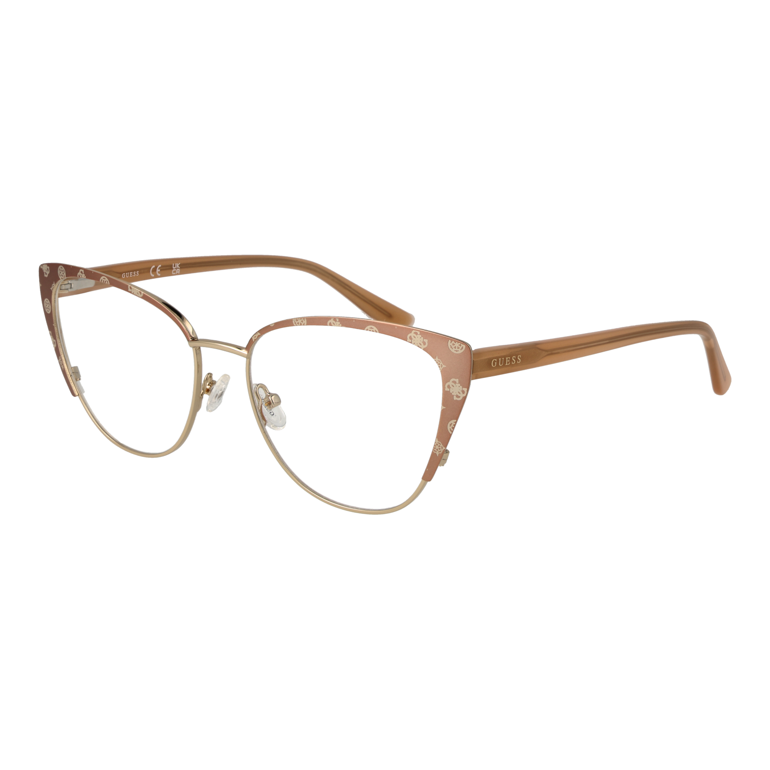 Guess Kattöga Glasögonbåge i Beige