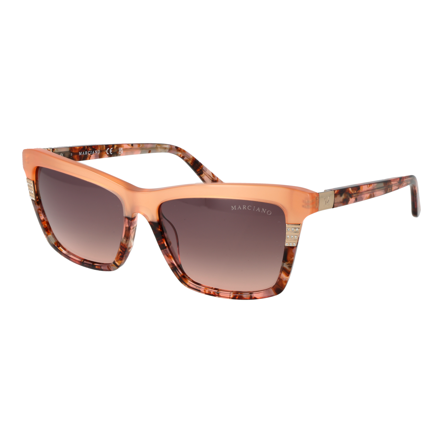 Marciano by Guess Rektangulära Solglasögon i Orange