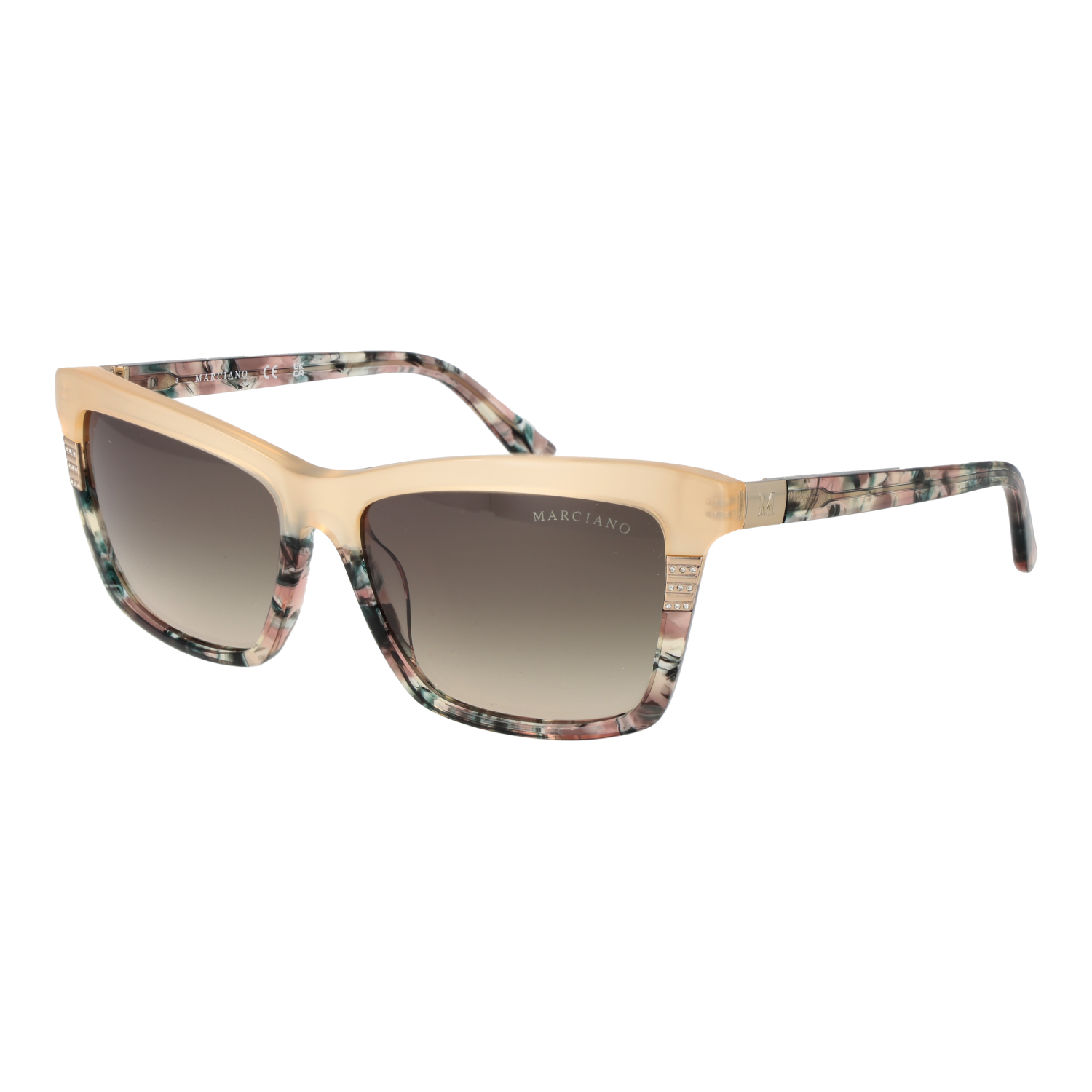 Marciano by Guess Rektangulära Solglasögon i Beige