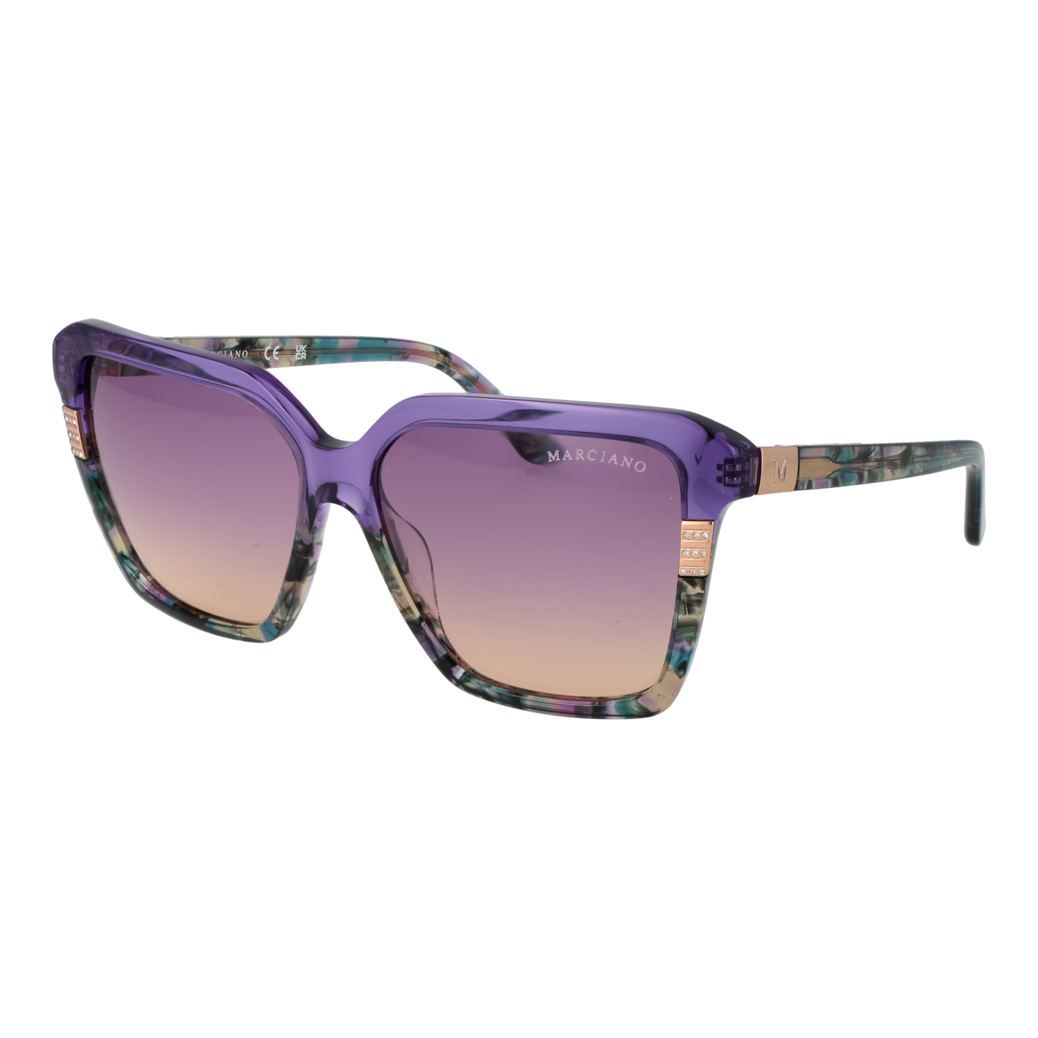 Marciano by Guess Fyrkantiga Solglasögon i Violett