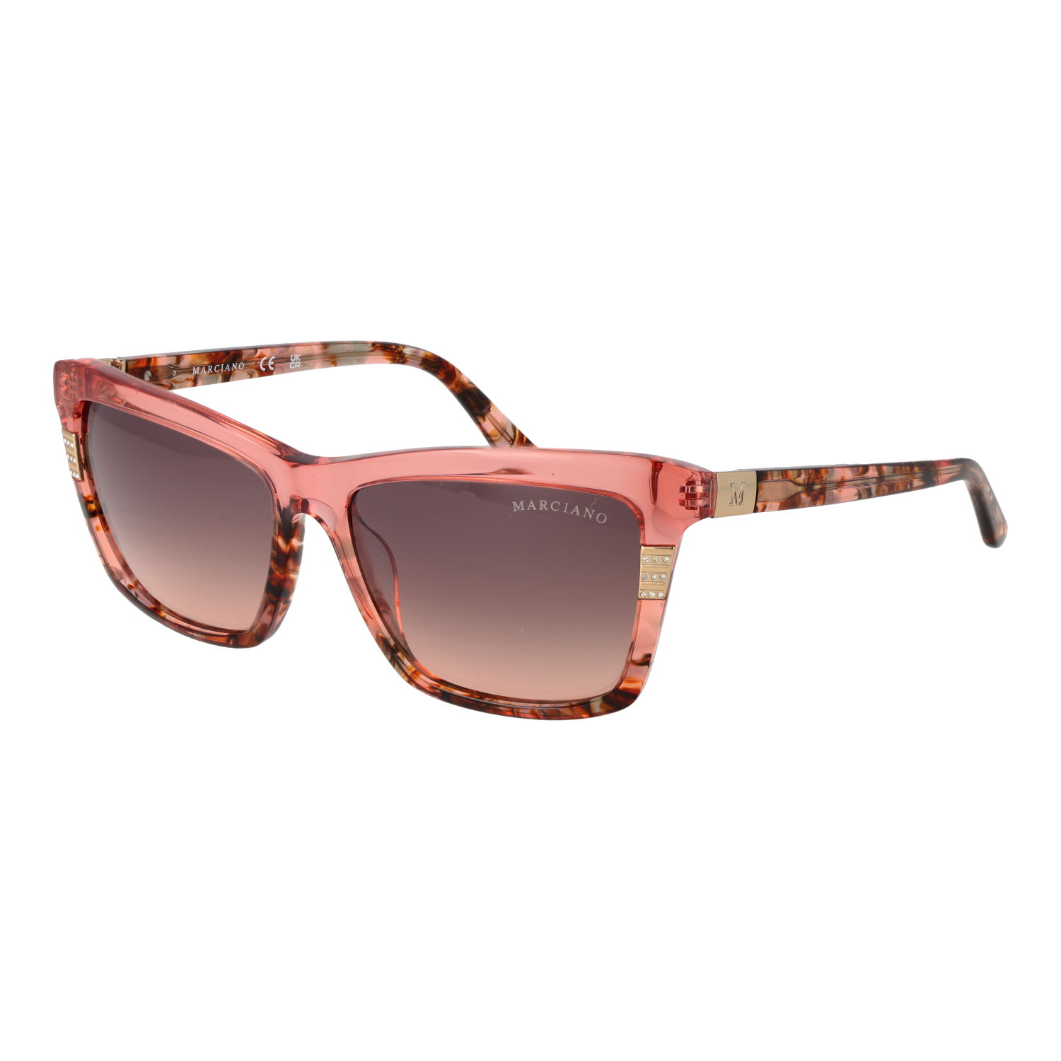 Marciano by Guess Rektangulära Solglasögon i Rosa